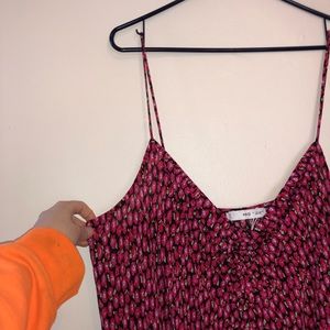 Mango pleated satin dress